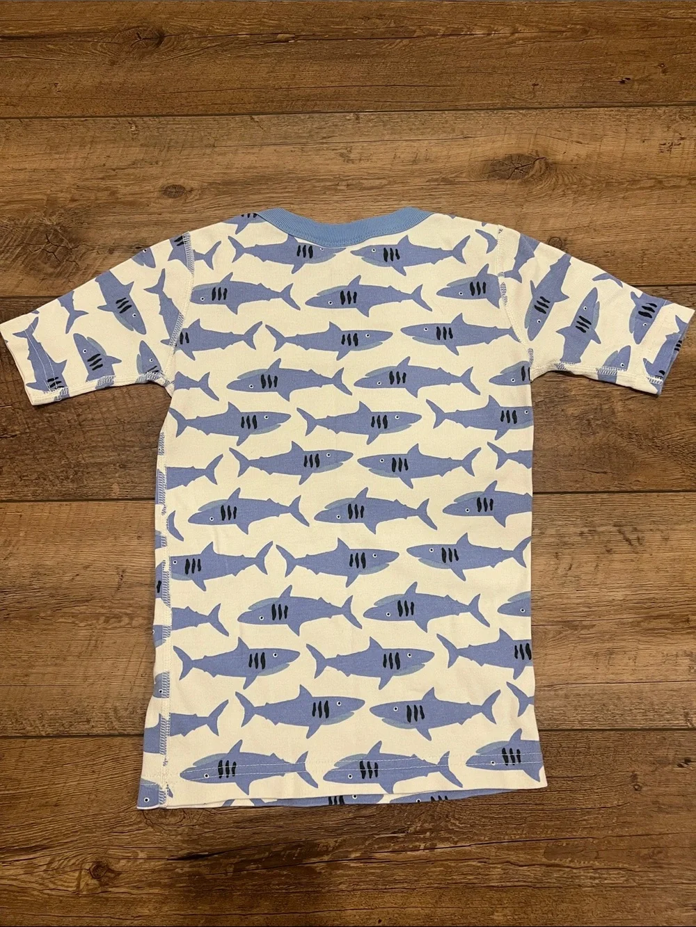 Hanna Andersson Boys Shark Short Pajamas Set, size 8